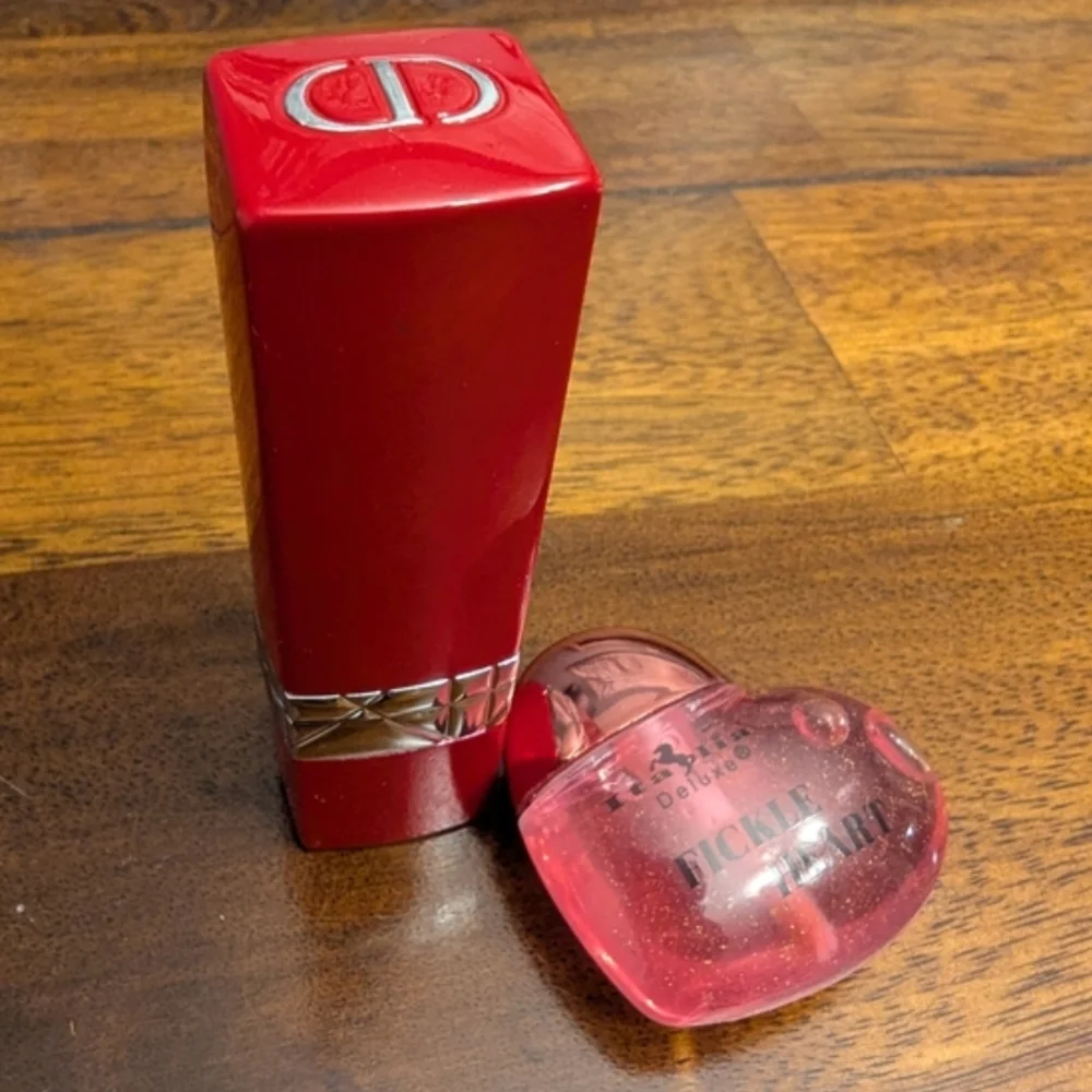 SET Dior Ultra Rouge 870 Red Lipstick w Fickle Heart pH Color Change Lip Oil